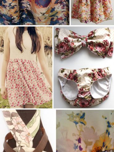 English garden-inspired street surface pattern textile design repeat
