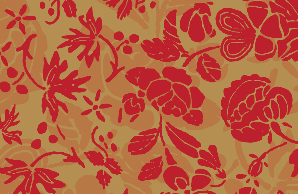BMcLaughlin MYM P&B Redware Floral