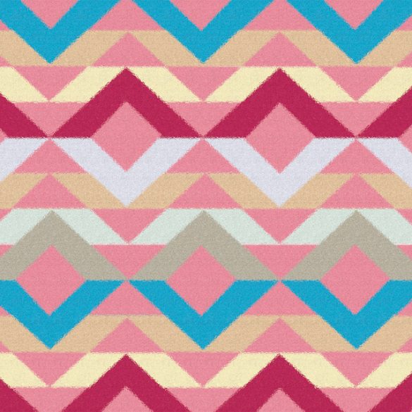 Pendleton-inspired Navajo blanket weave surface pattern design in tossed repeat layout