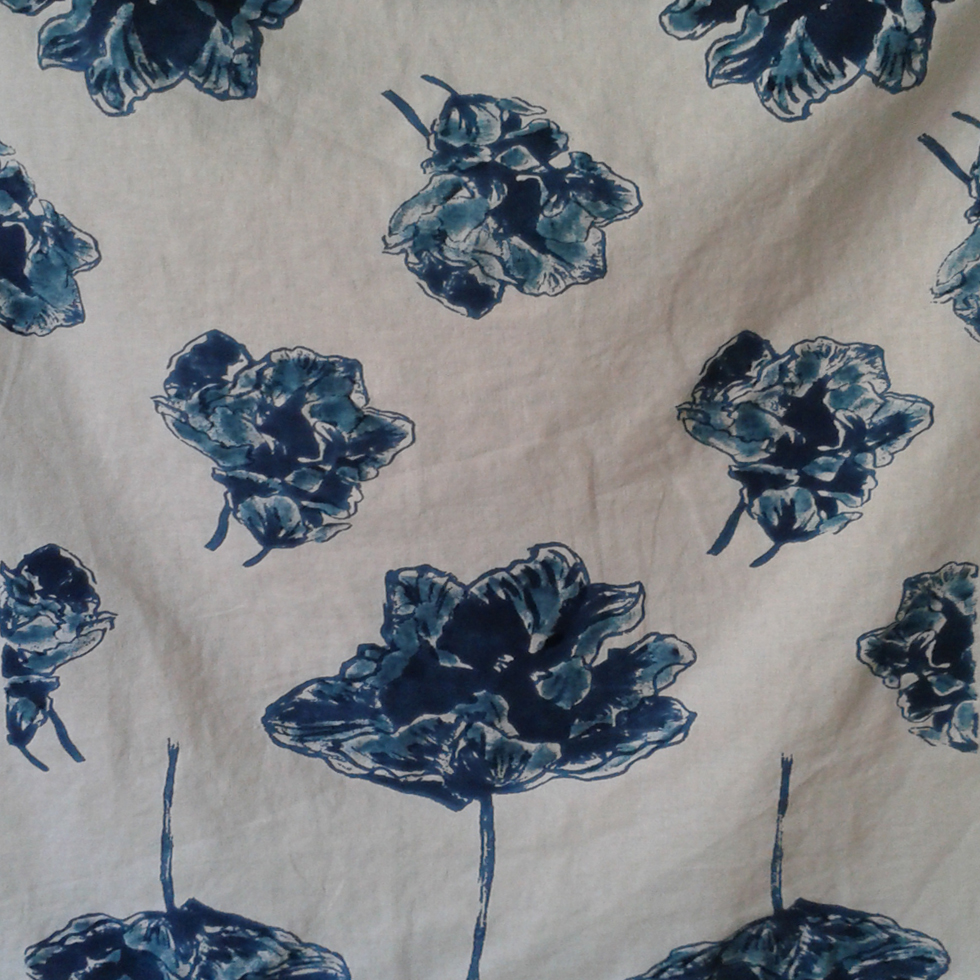 parrot tulip screen dye painted floral rain