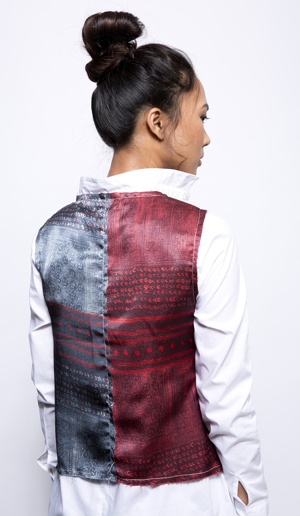Dikla Levsky Tribalily Vest Red Blue _ Michael Topyol