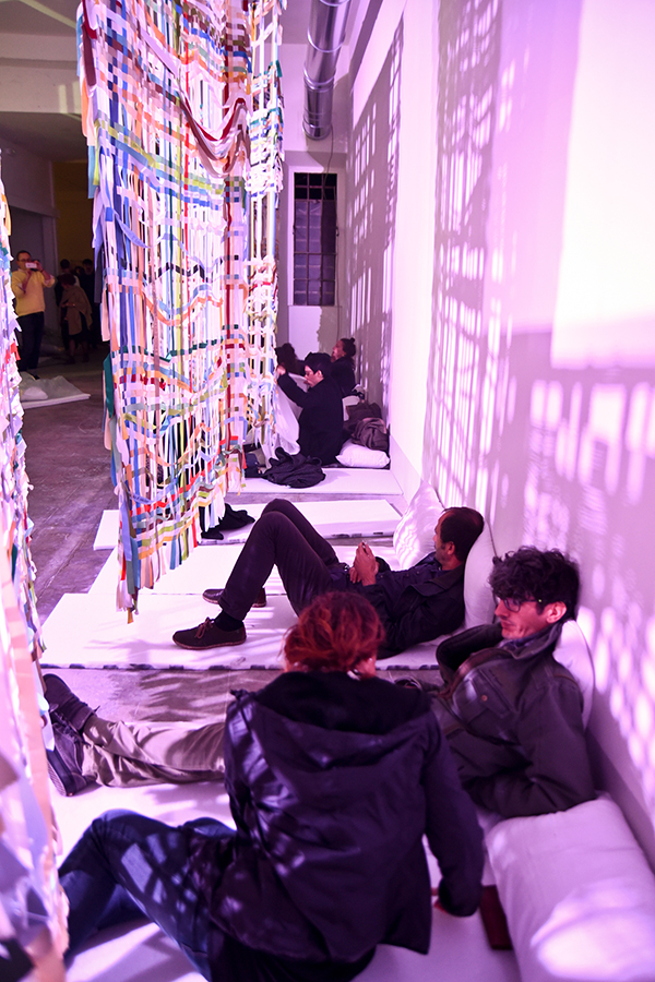 Inside Lottozero opening night photo by Simone Ridi