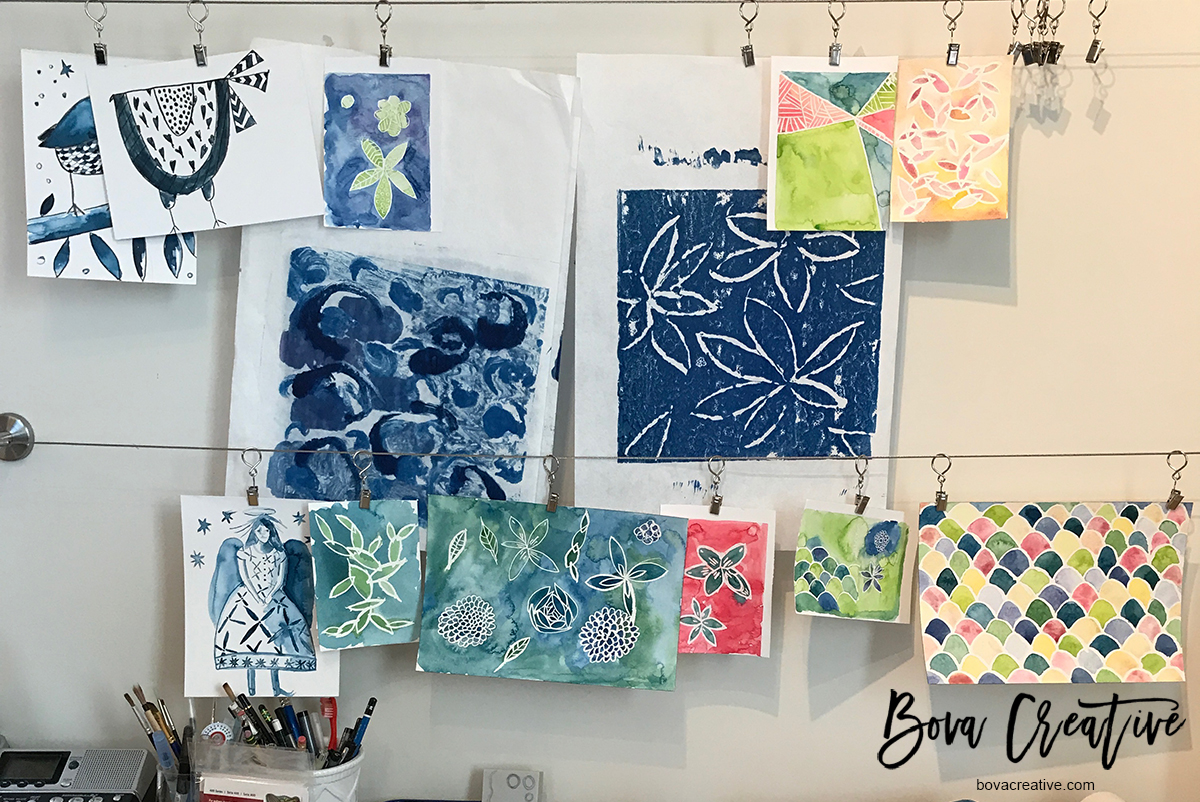 Jenny Bova studio wall