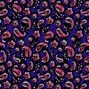Tossed surface pattern design with evenly distributed motifs in a seamless repeat