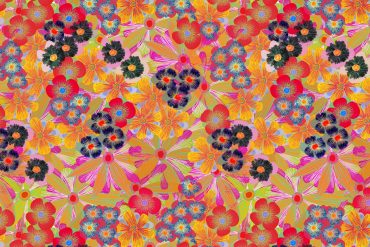 Paza Nilo Werner's yellow-toned watercolor surface pattern design artwork
