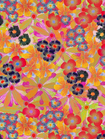 Paza Nilo Werner's yellow-toned watercolor surface pattern design artwork